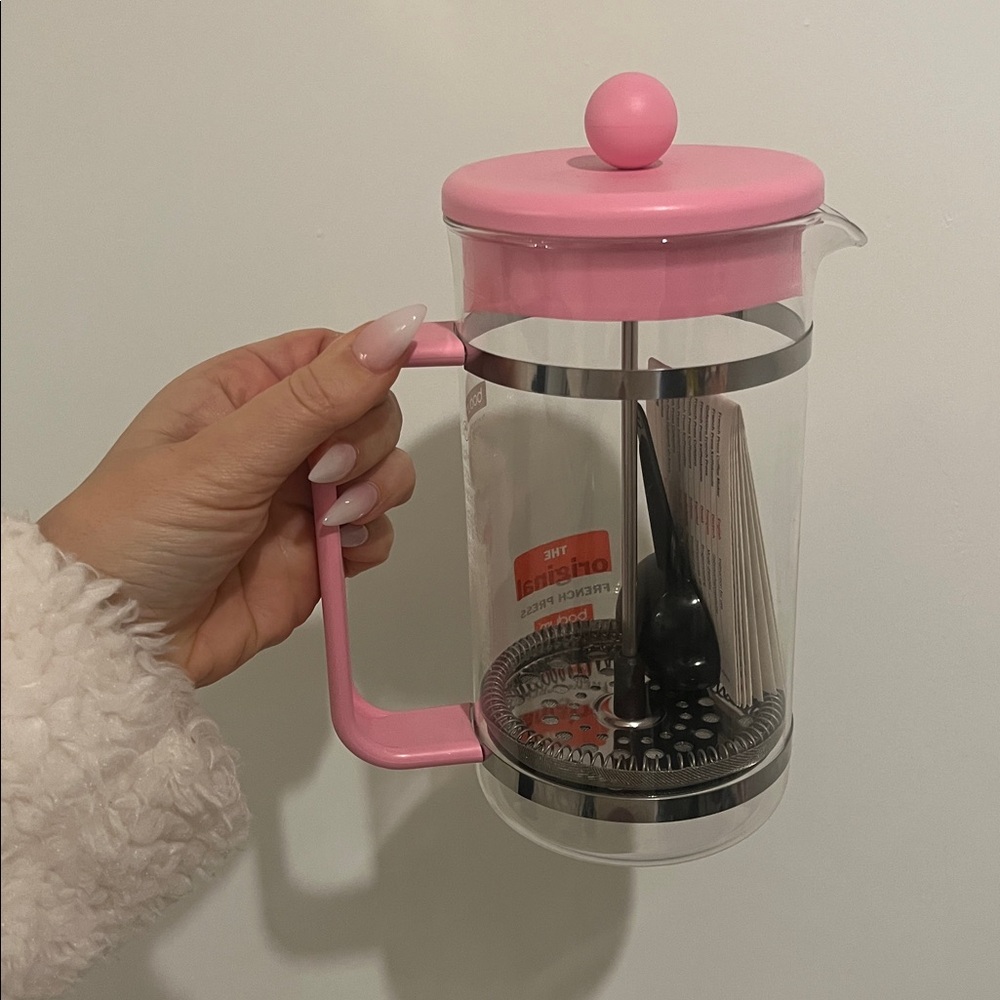 Bodum Baby Pink French Press Coffee Maker Brand New RARE - Picture 6 of 6